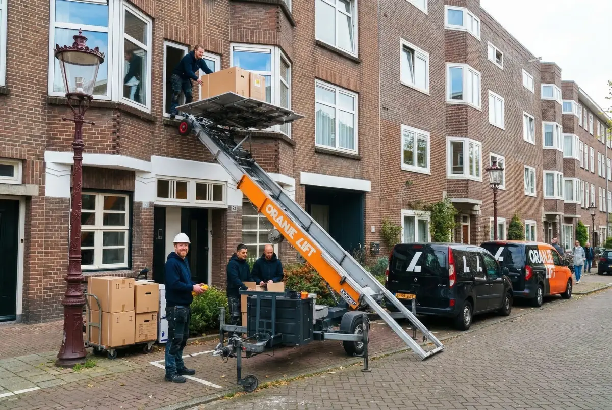 Verhuislift geplaatst in Rotterdam