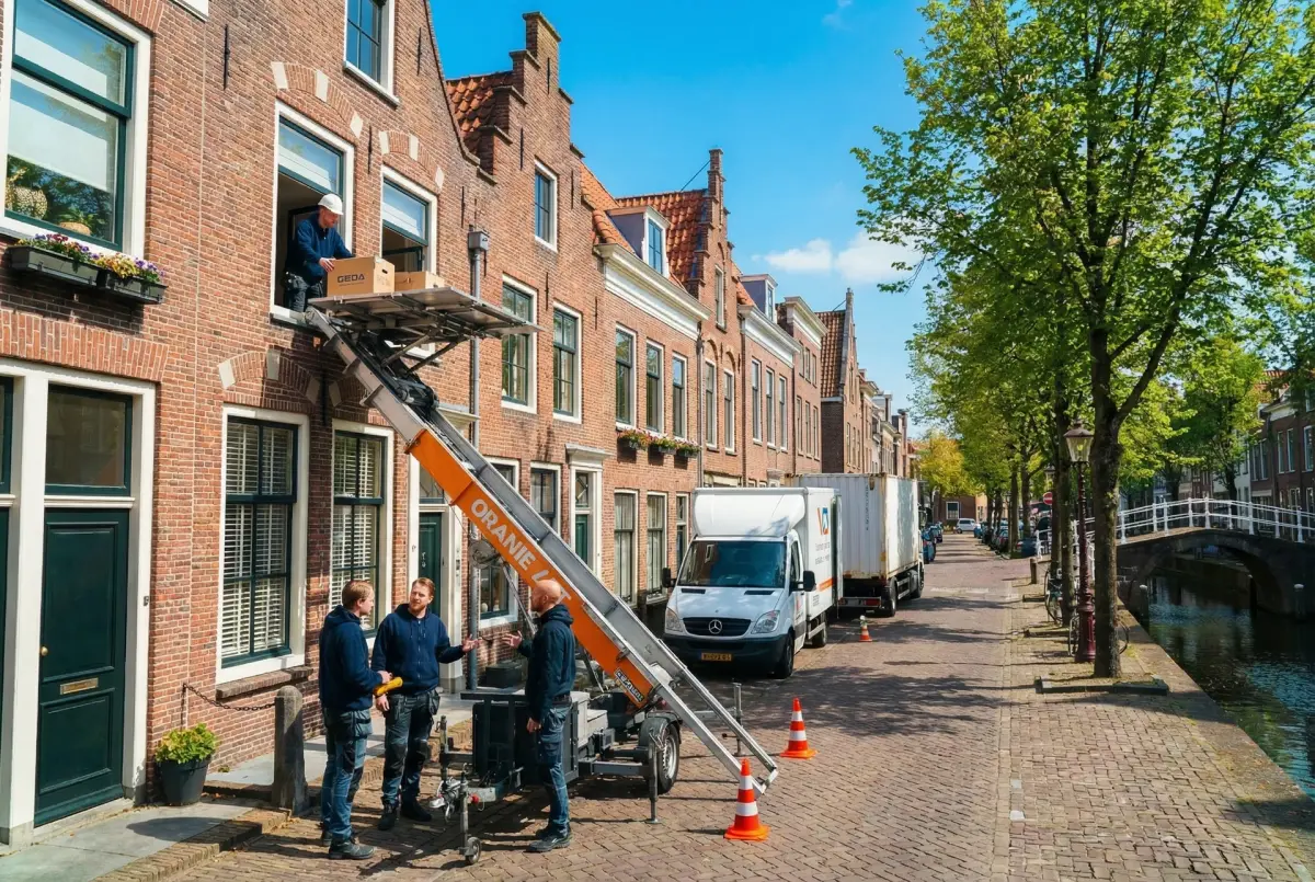 Aanhangerlift bij woning in Ridderkerk