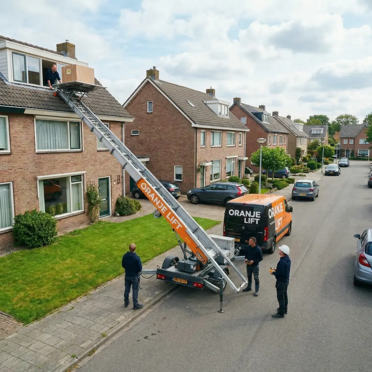 Verhuislift geplaatst in woonwijk Ridderkerk